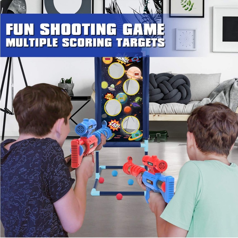 Air Popper 🔴😎🔵Toy Guns With 20 Foam Balls - Shooting Game